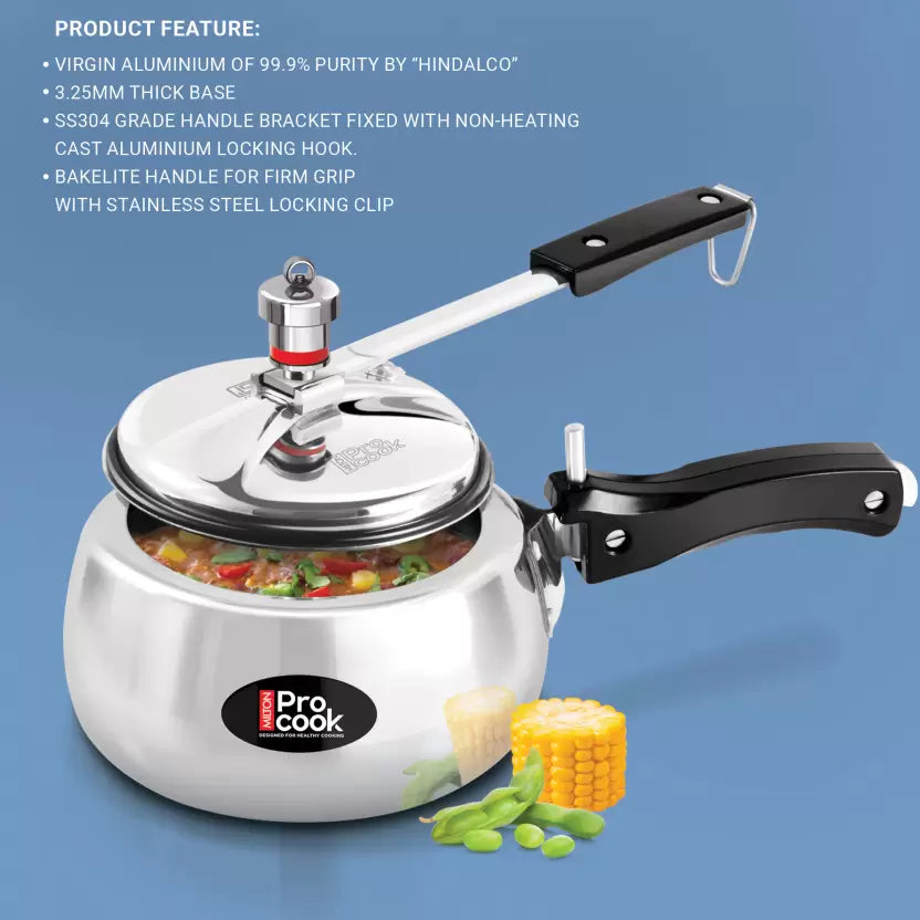 Curve Aluminium Pressure Cooker Inner Lid Features